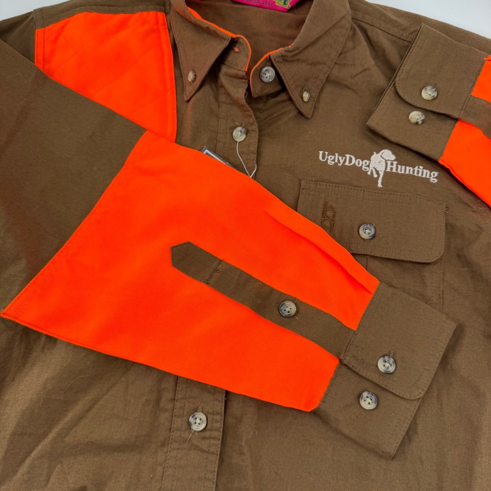Bob Allen Hunting Shirt Womens L Brown Orange UglyDog Shooting HU127W New - Picture 5 of 12